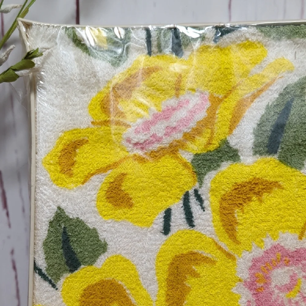Vintage 70s J.C Penny's 3 PC. Terry Cloth Bath‎ Towel Set New Deadstock RARE HTF
